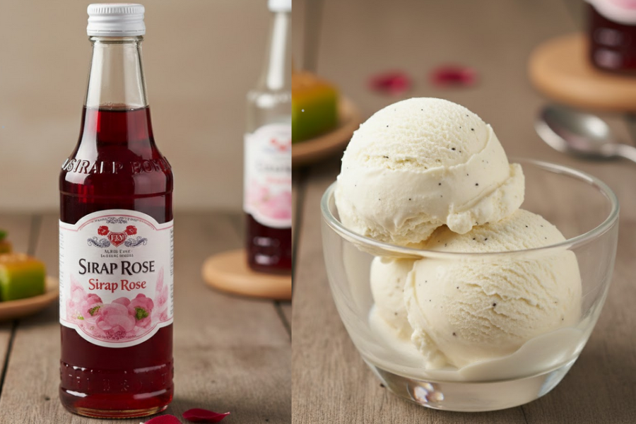 Gabungan pati sirap ros dengan vanila memang nikmat.