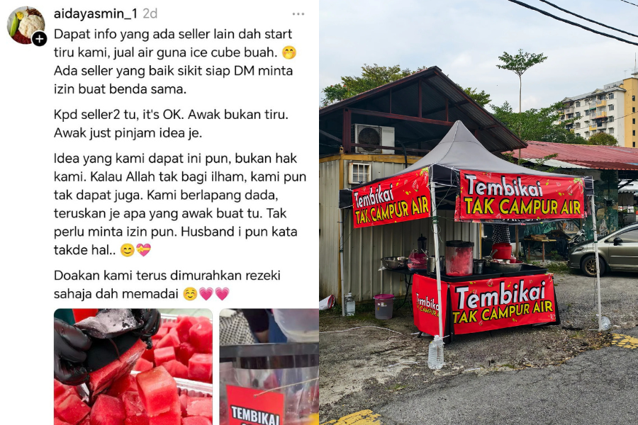 Pemilik idea asal jus tembikai tak campur air bagaimanapun terbuka untuk berkongsi idea tersebut kepada sesiapa sahaja.