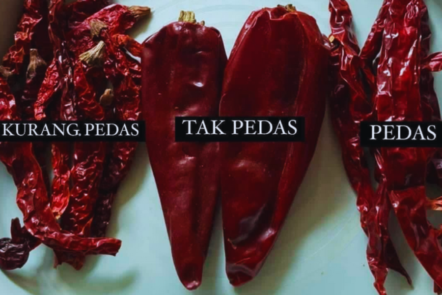 Tip memilih cili kering mengikut tahap kepedasan. Foto : Threads 