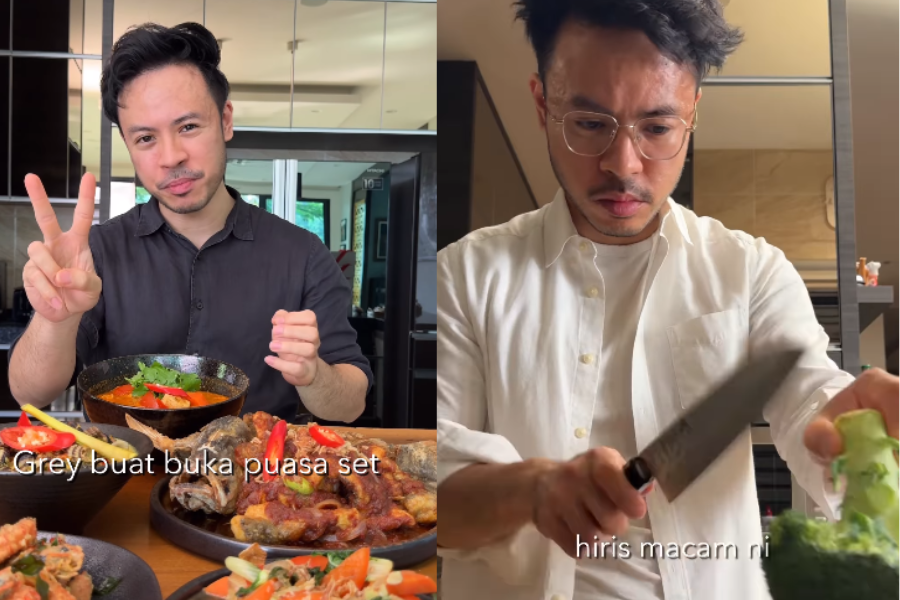 Sid lebih selesa memasak juadah berbuka di rumah.