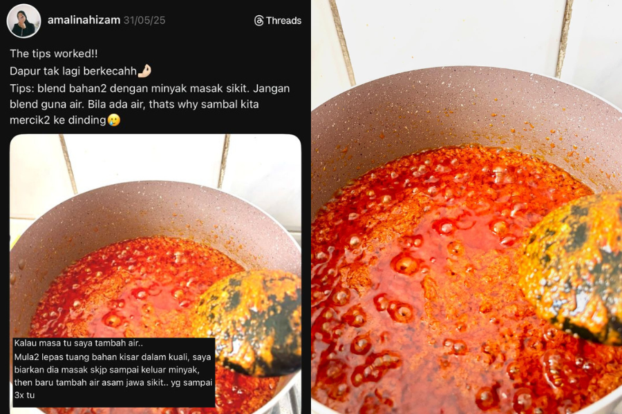 Rahsianya terletak pada cara mengisar bahan.