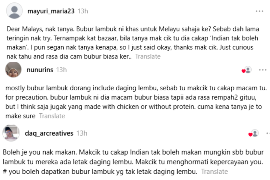 Antara komen netizen di laman Threads wanita tersebut.