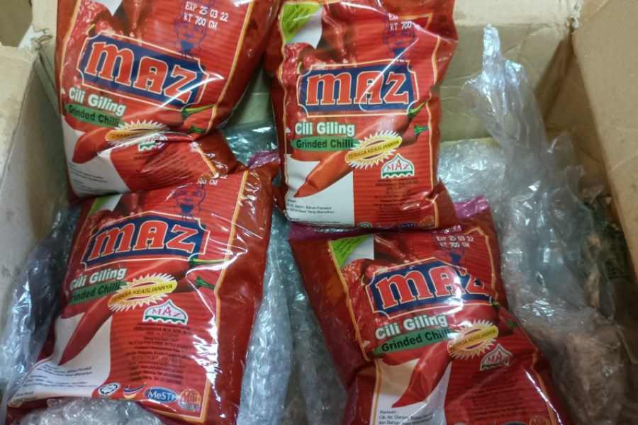 Cili giling ini kurang pedas dan tiada bau yang kuat.