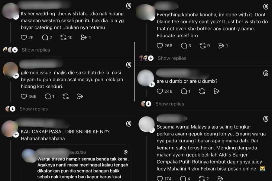 Netizen mempertahankan idea wanita tu.