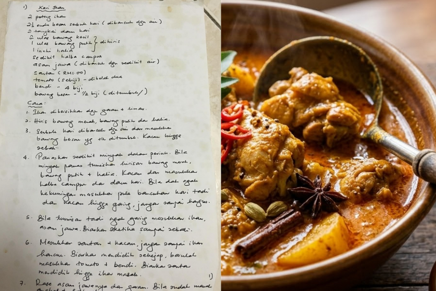 Wanita ini turut kongsi resipi ditinggalkan arwah ibunya kepada warga Threads.