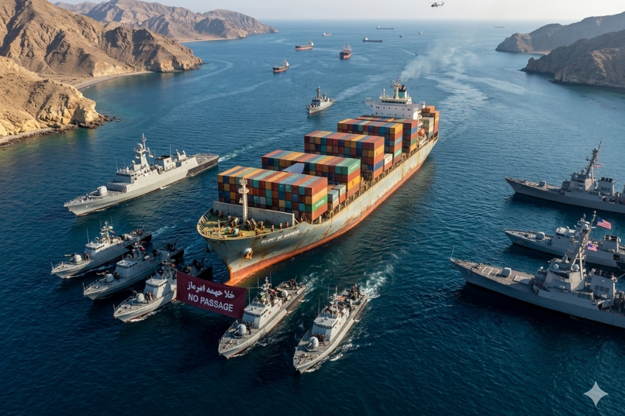 Krisis yang berlaku di Iran menyebabkan kapal-kapal kargo disekat daripada melalui selat Hormuz.