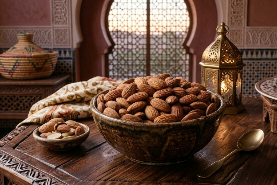 Makan segenggam badam sebagai snek boleh membantu memberi tenaga.