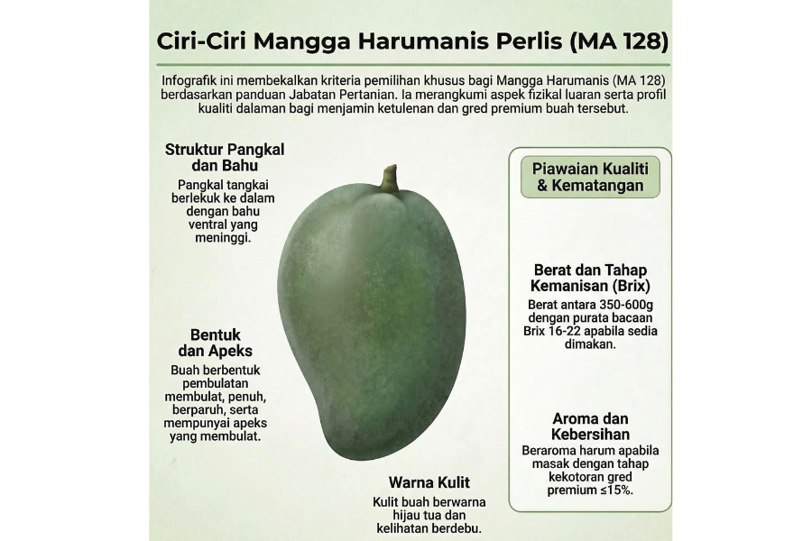 Ciri-ciri mangga Harumanis Perlis.