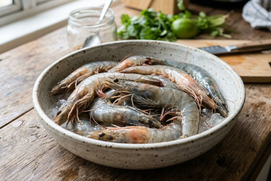 Udang memberikan rasa manis semula jadi.