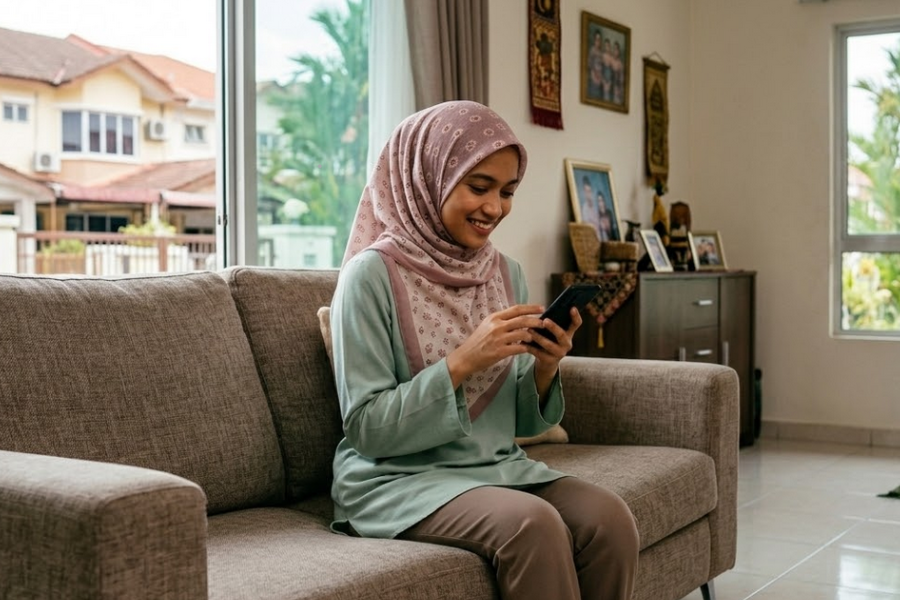 Wanita ini terasa lucu dengan sikap jiran berkira.
