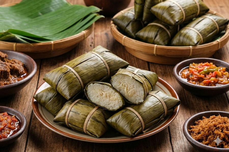 Ketupat Borneo atau buras merupakan juadah tradisional Bugis.