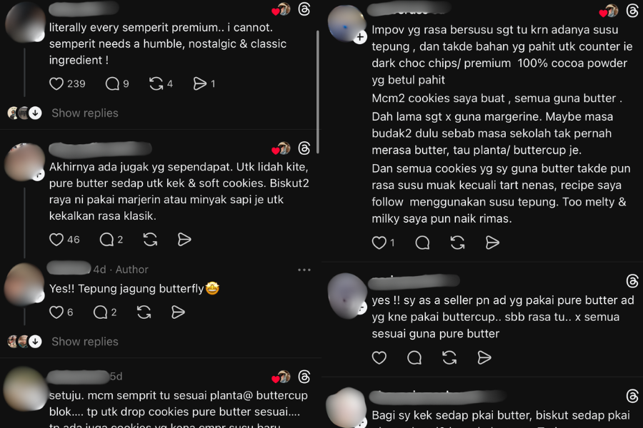Komen netizen di laman Threads.