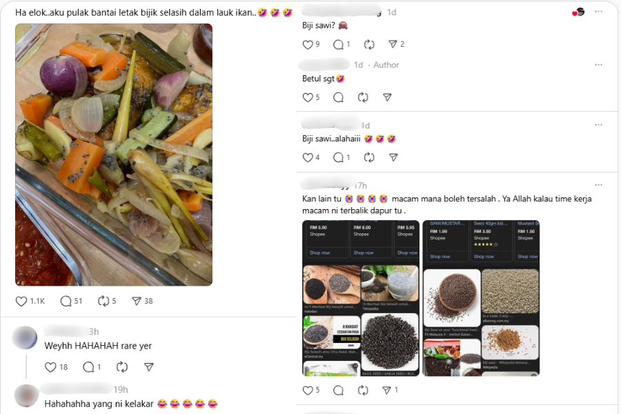 Netizen turut terhibur dengan melihat telatah wanita tersebut.