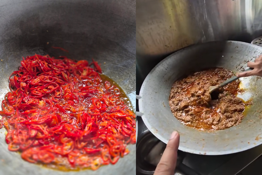 Masakan disiapkan awal seminggu disimpan dalam ruangan beku atau retort.