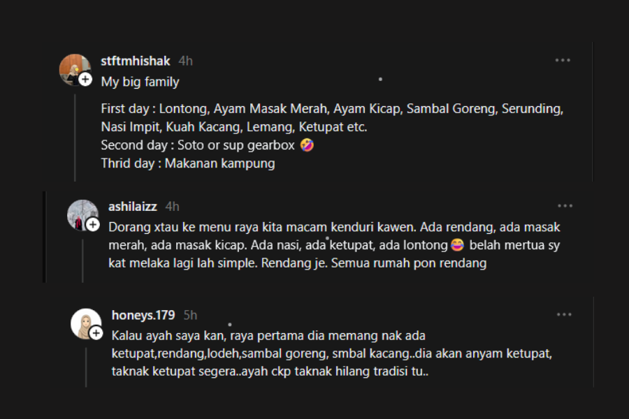 Reaksi netizen di ruangan komen.