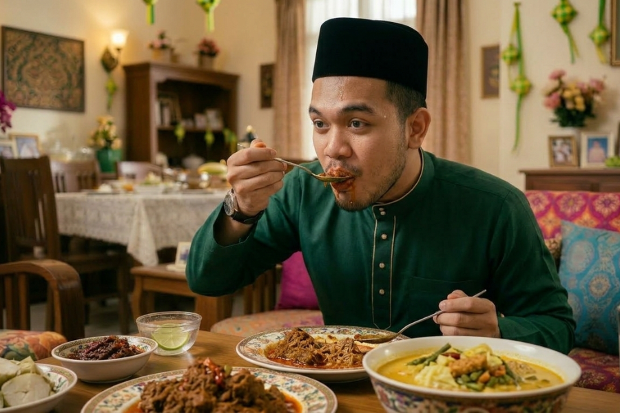 Makanan pedas dan bersantan sebabkan kembung perut.