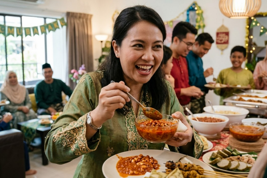 Ramai keliru antara kuah kacang dan sambal kacang.