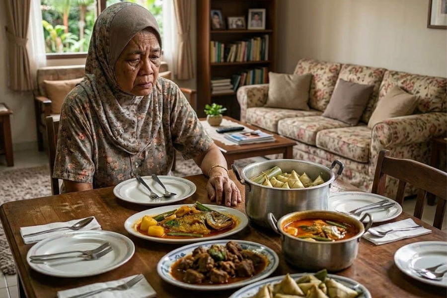Tetamu tersebut tidak munculkan diri langsung.