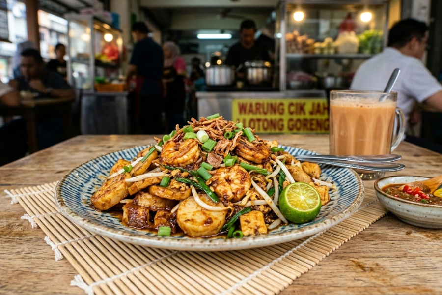 Lontong goreng merupakan antara sarapan pagi popular di Johor.