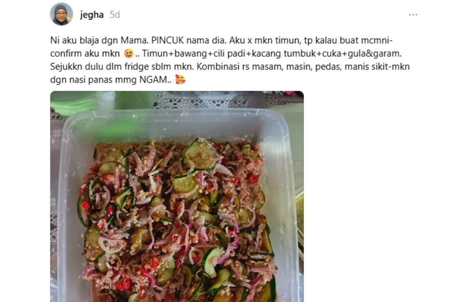 Resipi ini sesuai untuk mereka yang kurang gemar makan timun.