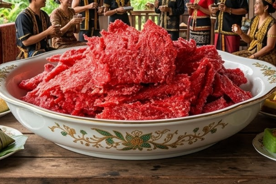 Sotong merah antara juadah 'kayangan' dihidangkan buat tetamu.