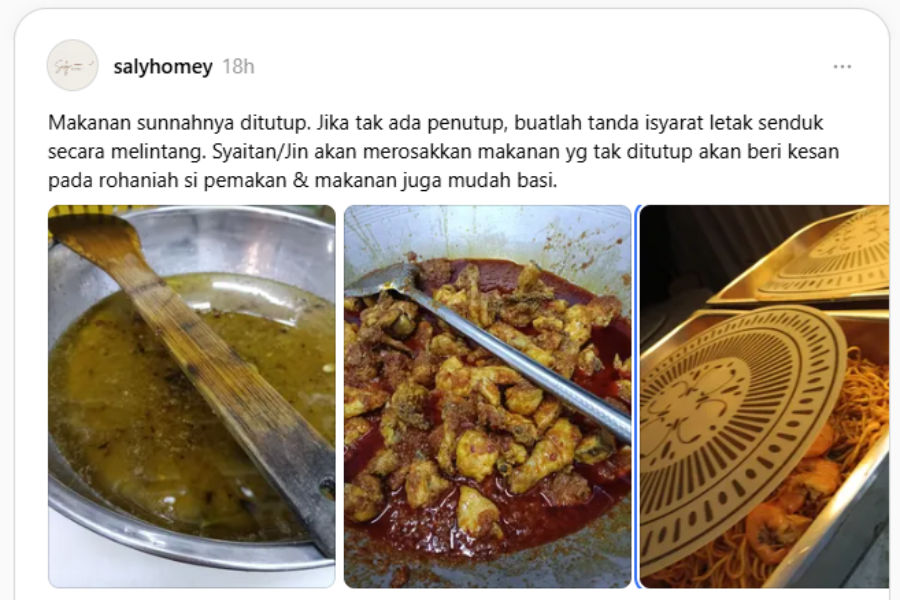 Perkongsian pengguna tersebut di laman Theads.