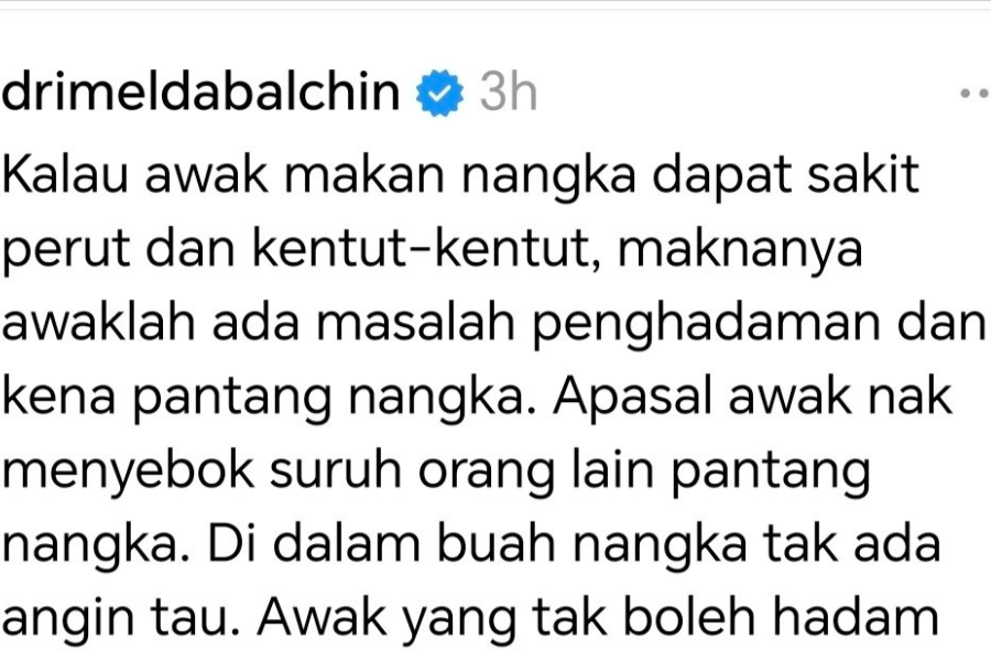 Penerangan seorang doktor tentang buah nangka yang dikatakan penyebab masalah angin dalam badan.