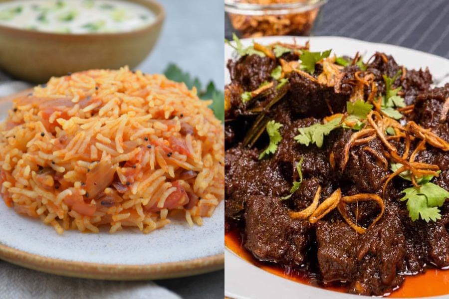 Gabungan rasa nasi tomato bersama daging masak kicap berempah cukup memuaskan.