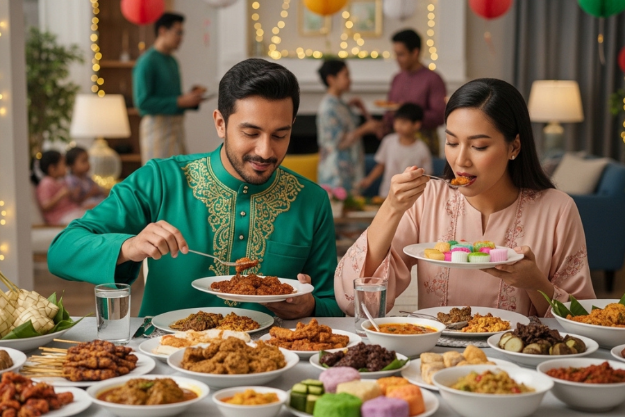 Musim perayaan selalunya diisi dengan kegiatan makan di rumah terbuka.