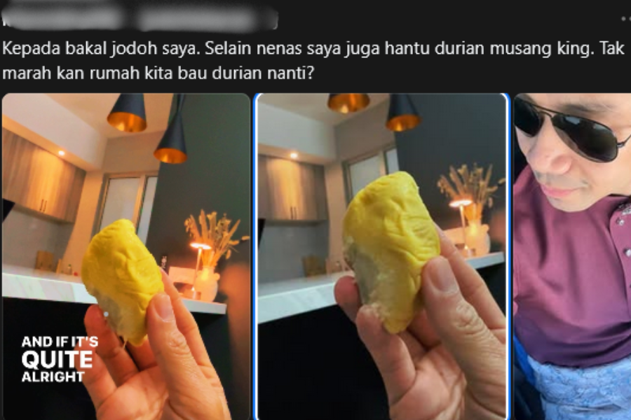 Musang King turut menjadi kegemaran lelaki ini.