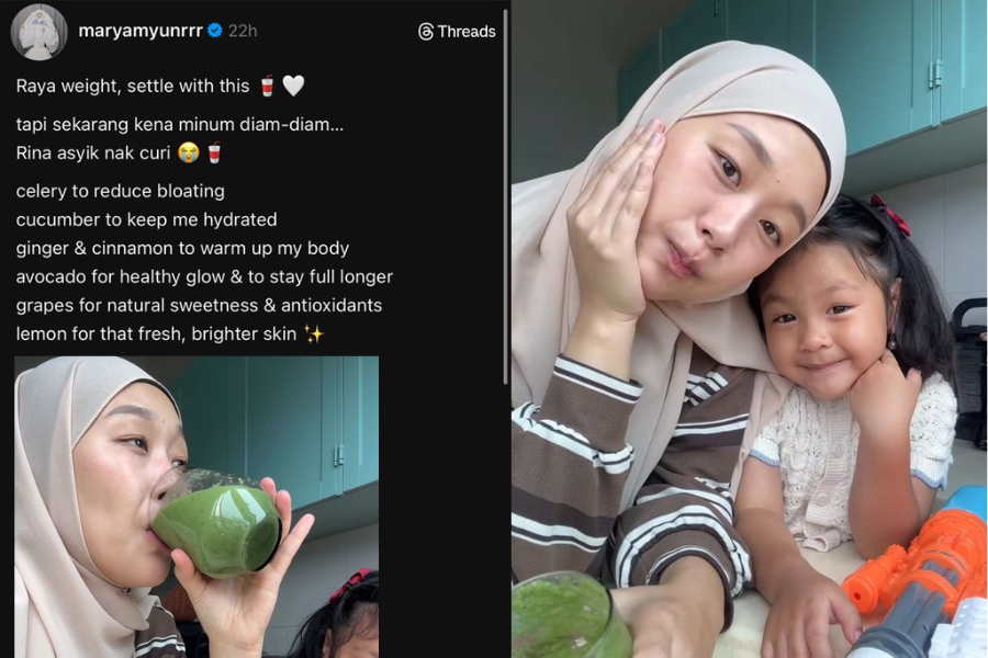 Perkongsian Maryam di laman Threads.