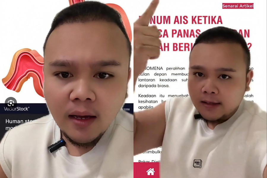 Menurut dr1 (Dr. Wan), air sejuk akan menjadi suhu badan ketika berada di usus kecil.