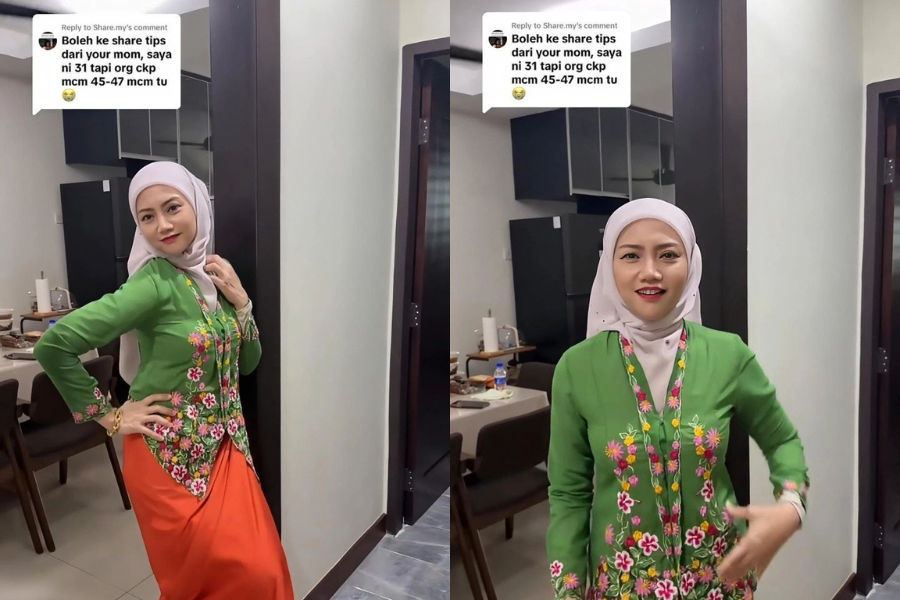 Wanita ini mendedahkan rahsia awet muda ibunya iaitu tidak makan nasi dan laksa.