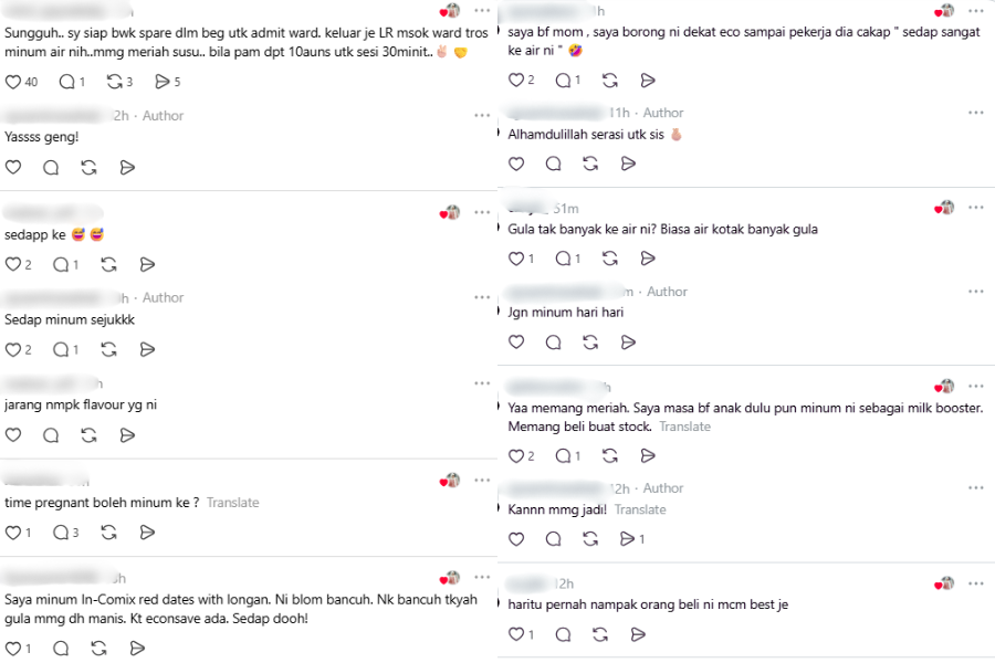 Komen netizen di laman Threads.