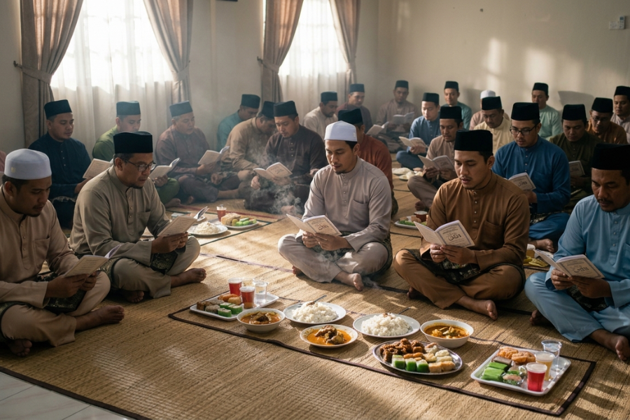 Ulama bersepakat bahawa bukan ahli si mati yang perlu menjamu orang ramai.