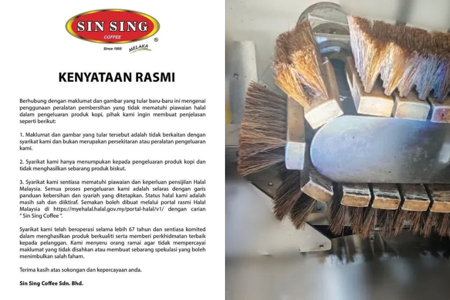 Sing Sing Coffee menyangkal dakwaan penarikan sijil halal tersebut.