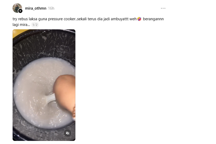 Hantaran yang dimuat naik oleh wanita dikenali Mira.