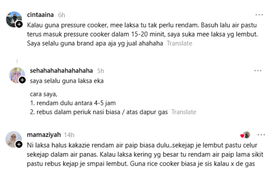 Antara komen netizen.