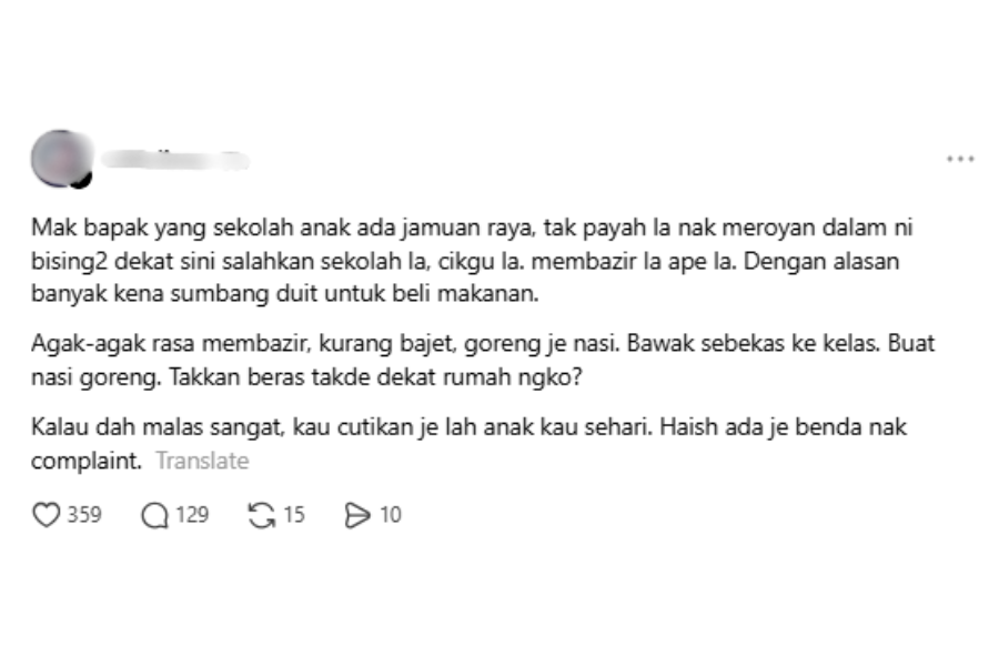 Perkongsian tersebut meraih perhatian ramai.
