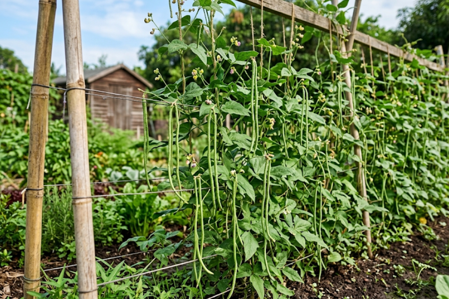 Kacang panjang juga dikenali sebagai sayur mudah ditanam.