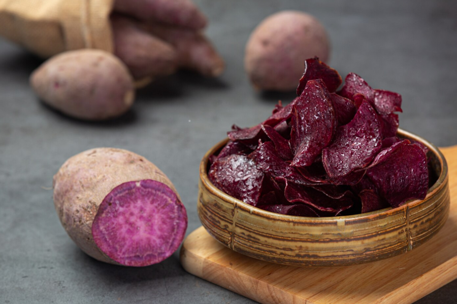 Ubi keledek kaya dengan antioksidan dan serat.