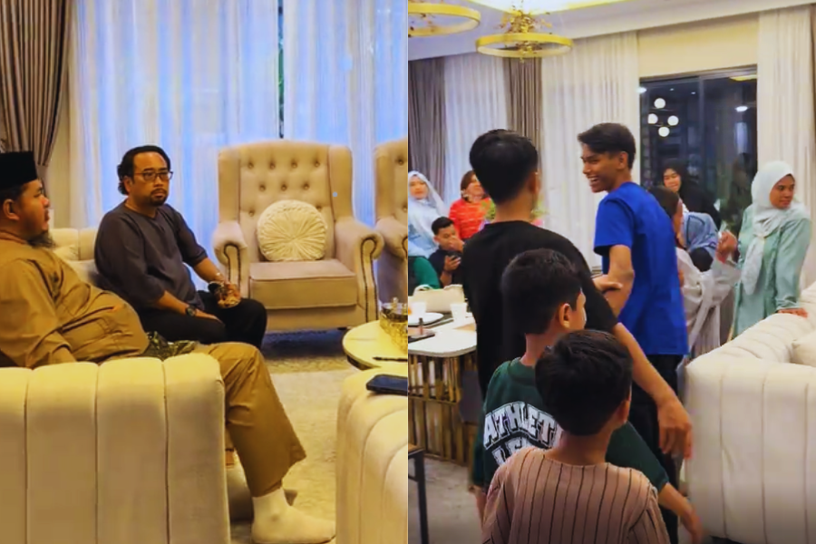 Wanita ini berkongsi video berterima kasih kepada tetamu datang beraya.