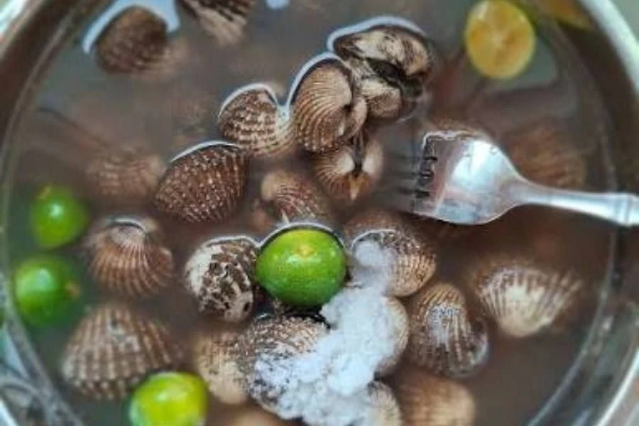 Rendaman kerang bersama air garam mampu menanggalkan kotoran melekat pada kulit.
