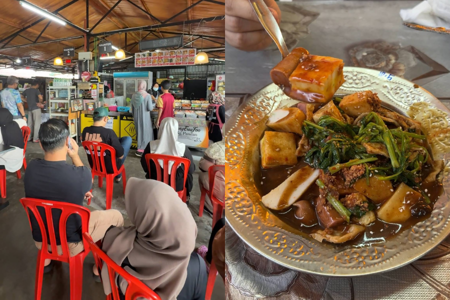 Port yong tau foo ini sering dipenuhi dengan pengunjung.