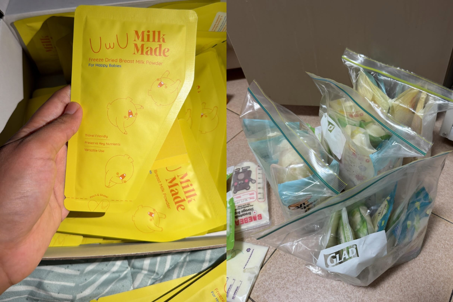 Susu yang dibekukan akan diambil oleh pihak servis dan akan diproses menjadi serbuk.