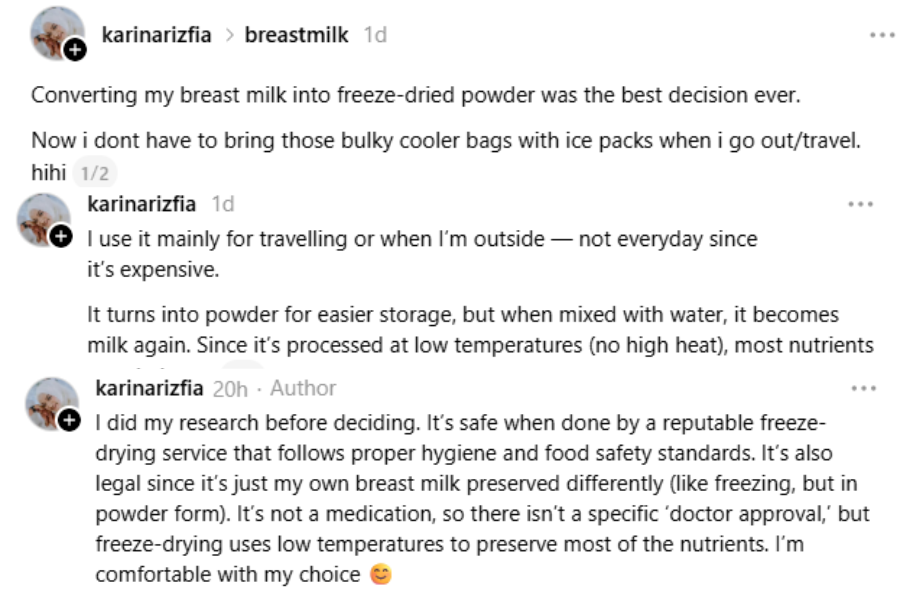 Hantaran yang dimuat naik di laman Threads.