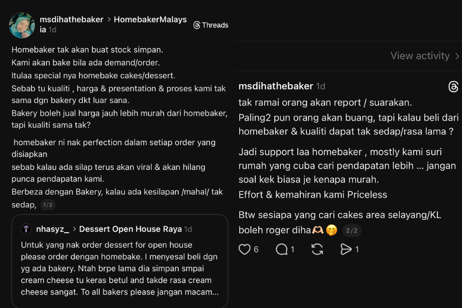 Madiha berkongsi kelebihan mereka yang berniaga dari rumah.