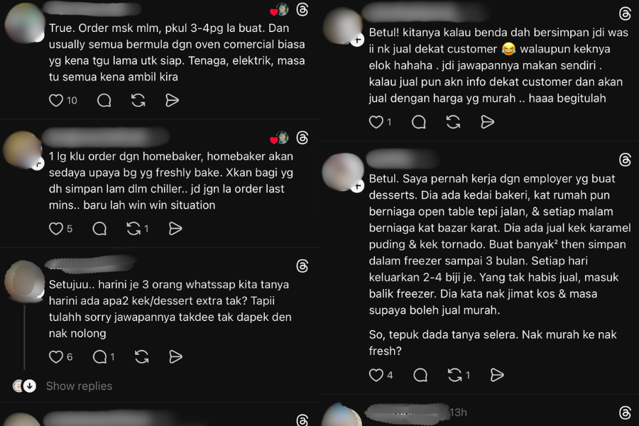 Komen netizen di laman Threads.