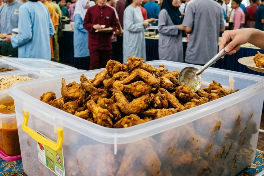 Kepak ayam dan peha antaran bahagia kesukaan anak-anak.