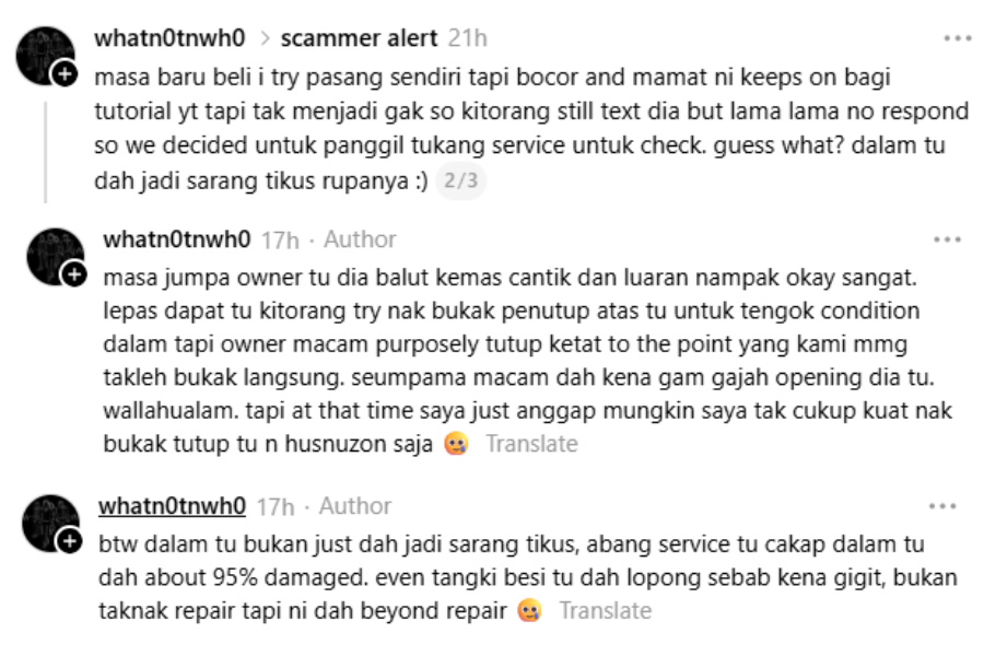 Perkongsian hantaran yang dimuat naik di laman Threads.